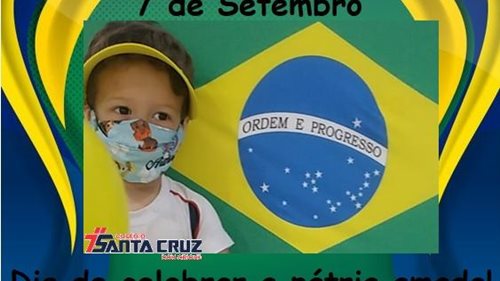 Turminhas do Maternal I e II comemorando o dia da Independência do Brasil